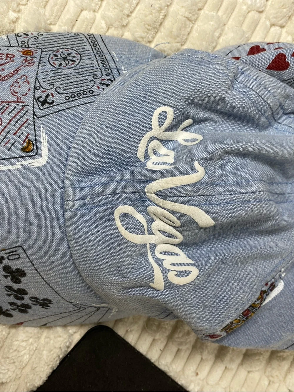 Vintage 90s Las Vegas Hat Triangle Headwear All Over Print Playing Cards Cap Mad